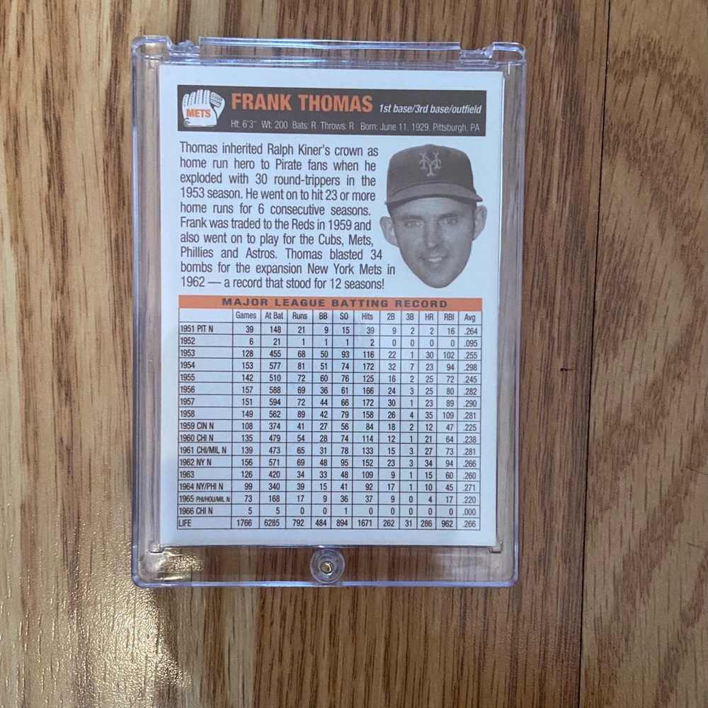 Frank Thomas Autographed Card (MISC10) - Picture 2 of 2